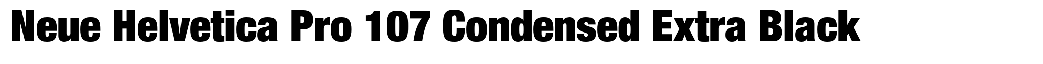 Neue Helvetica Pro 107 Condensed Extra Black image